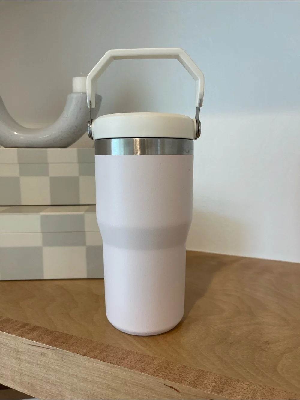 Stanley Iceflow Flip Straw 20oz Rose Quartz Light Pink Tumbler Water Bottle - Picture 3 of 8